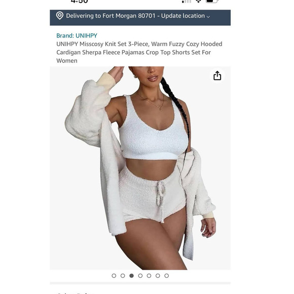 Women’s Missosy Cozy Fuzzy Crop Top / Size- XL - Picture 7 of 9